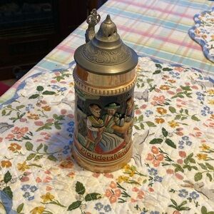 German Beer Stein with Lid